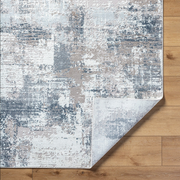 Nesta NST-2303 7'10" x 10' Machine Woven Rug NST2303-71010  Light Silver, Ash, Metallic - Silver Surya