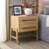 Safavieh Tiona 2 Drawer Nightstand Natural / Brown NST6605B