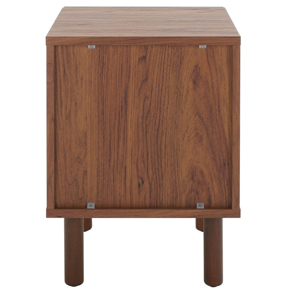 Safavieh Ophelia 1 Door Night Stand XII23 Walnut / Natural Wood NST9603A
