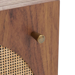 Safavieh Ophelia 1 Door Night Stand XII23 Walnut / Natural Wood NST9603A