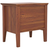 Safavieh Sondra 2 Drawer Nightstand Walnut / Gold 21.7" x 15.4" x 21.7"