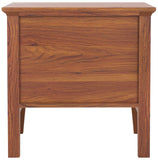 Safavieh Sondra 2 Drawer Nightstand Walnut / Gold 21.7" x 15.4" x 21.7"