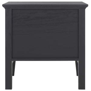 Safavieh Sondra 2 Drawer Nightstand Black / Gold  21.7" x 15.4" x 21.7"