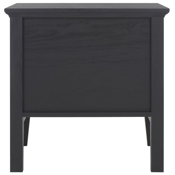 Safavieh Sondra 2 Drawer Nightstand Black / Gold  21.7" x 15.4" x 21.7"