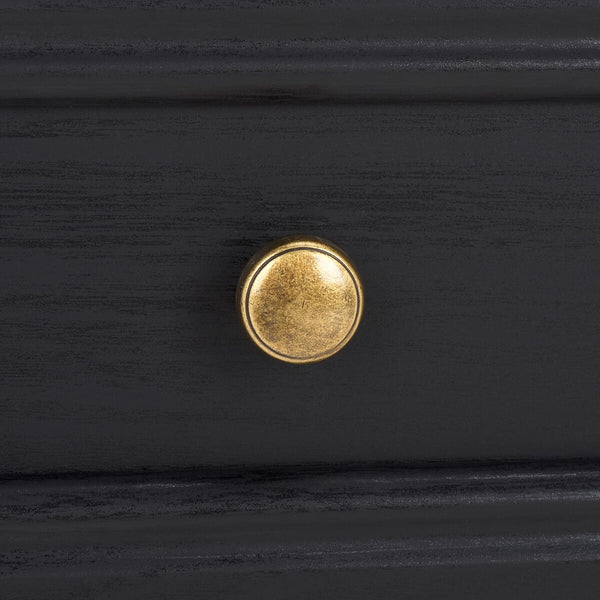 Safavieh Sondra 2 Drawer Nightstand Black / Gold  21.7" x 15.4" x 21.7"