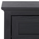 Safavieh Sondra 2 Drawer Nightstand Black / Gold  21.7" x 15.4" x 21.7"