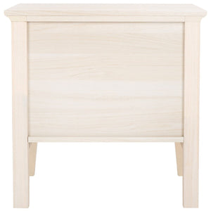 Safavieh Sondra 2 Drawer Nightstand White / Gold 21.7" x 15.4" x 21.7"