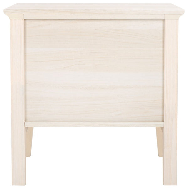Safavieh Sondra 2 Drawer Nightstand White / Gold 21.7" x 15.4" x 21.7"