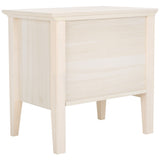 Safavieh Sondra 2 Drawer Nightstand White / Gold 21.7" x 15.4" x 21.7"