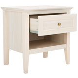 Safavieh Sondra 2 Drawer Nightstand White / Gold 21.7" x 15.4" x 21.7"