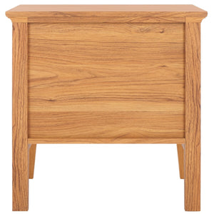 Safavieh Sondra 2 Drawer Nightstand Oak / Gold 21.7" x 15.4" x 21.7"