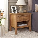 Safavieh Sondra 2 Drawer Nightstand Oak / Gold 21.7" x 15.4" x 21.7"