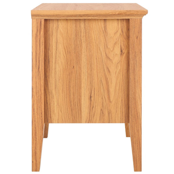 Safavieh Sondra 2 Drawer Nightstand Oak / Gold 21.7" x 15.4" x 21.7"