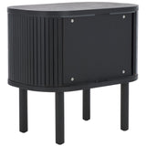 Safavieh Tealla 2 Tambour Door Nightstand Black / Gold NST9610B