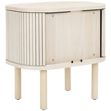 Safavieh Tealla 2 Tambour Door Nightstand Bleached White / Gold NST9610C