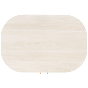 Safavieh Tealla 2 Tambour Door Nightstand Bleached White / Gold NST9610C