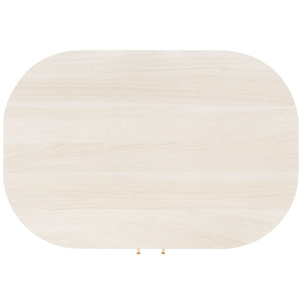 Safavieh Tealla 2 Tambour Door Nightstand Bleached White / Gold NST9610C