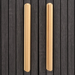 Safavieh Tealla 2 Tambour Door Nightstand Distressed Black / Gold NST9610E