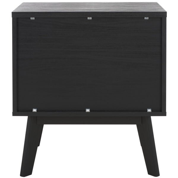 Safavieh Esma 1 Drawer 1 Shelf Nightstand Black 21.7" x 15.2" x 24.3"