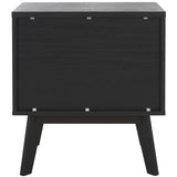 Safavieh Esma 1 Drawer 1 Shelf Nightstand Black 21.7" x 15.2" x 24.3"