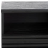 Safavieh Esma 1 Drawer 1 Shelf Nightstand Black 21.7" x 15.2" x 24.3"