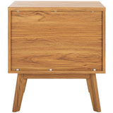 Safavieh Esma 1 Drawer 1 Shelf Nightstand Oak 21.7" x 15.2" x 24.3"