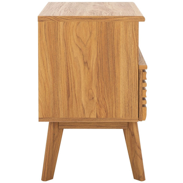 Safavieh Esma 1 Drawer 1 Shelf Nightstand Oak 21.7" x 15.2" x 24.3"