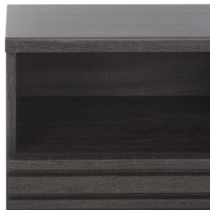 Safavieh Esma 1 Drawer 1 Shelf Nightstand Distressed Black 21.7" x 15.2" x 24.3"