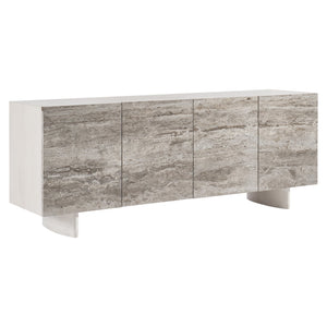 Bernhardt Bernhardt Sereno Walnut Entertainment Credenza With Faux-Stone Base, Soft-Close Doors & Cable Management 329870