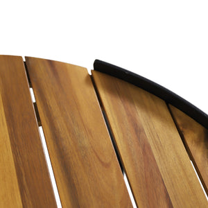 English Elm Christopher Knight Home® - ISAAC Teak Coffee Table with Powder-Coated Metal Frame, Acacia Wood Top, Modern Industrial 31.5" square 69567.00