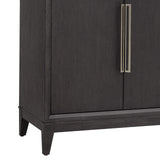 Quincy Stone-Top 4-Door Buffet Black with Molasses Finish P375302 Pulaski Furniture