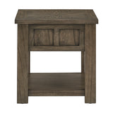 Homelegance By Top-Line Niccolo 24" Tall End Table with Storage Grey Wood