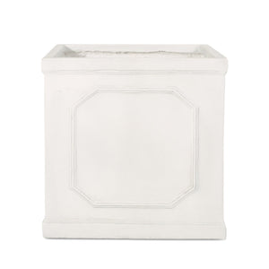 English Elm Mgo Handcrafted Square Outdoor Planter Artisan Magnesium Oxide Patio Garden Pot 63416.00WHI