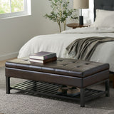 Christopher Knight Home® - Noble House - Miriam Ottoman with Storage and Bottom Rack