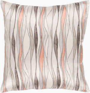Surya Natural Affinity Luxurious Silk Accent Pillow 20"X20" With Unique Pattern - Elegant Home Decor Gray Silk,Silk Nta010-2020d