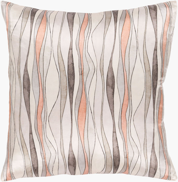 Surya Natural Affinity Luxurious Silk Accent Pillow 20"X20" With Unique Pattern - Elegant Home Decor Gray Silk,Silk Nta010-2020d
