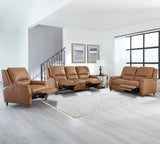 Parker House Austin - Caramel Cream Power Reclining Sofa, Loveseat And Recliner Brown Top Grain Leather With Match (X) Maus-321ph-cmcr