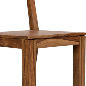 Porter Designs Porter Urban Solid Sheesham Wood Counter Height Dining Chairs, Set Of 2 – Eco-friendly Design! Natural Wood 07-117-11-1404