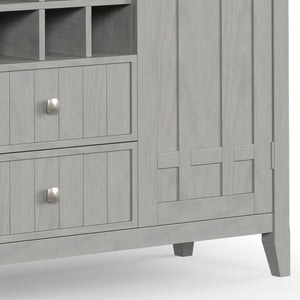 English Elm Bedford - Handcrafted Buffet & Wine Rack In Fog Grey - Elegant Storage For Dining & Living Spaces B136P158484