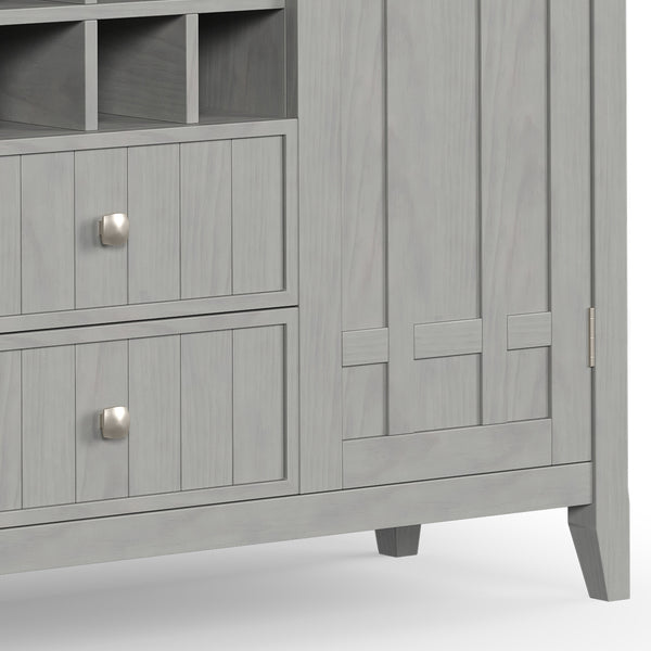 English Elm Bedford - Handcrafted Buffet & Wine Rack In Fog Grey - Elegant Storage For Dining & Living Spaces B136P158484