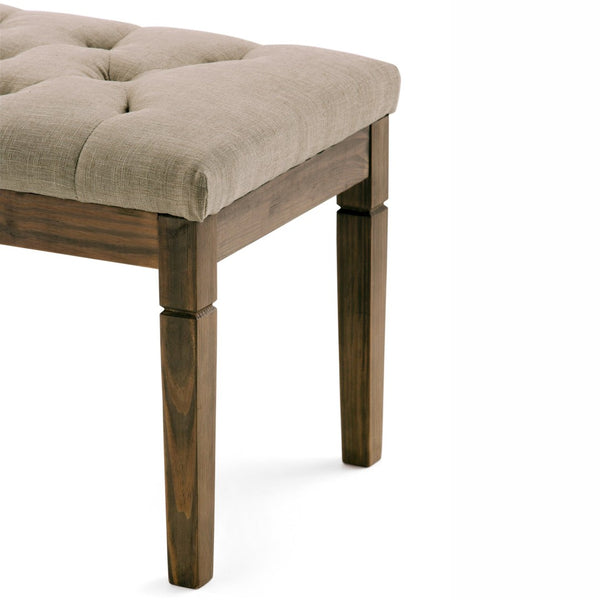 English Elm Waverly Tufted Ottoman Bench - Elegant Natural Upholstery For Versatile Home Décor & Comfort B136P159922-GIGA