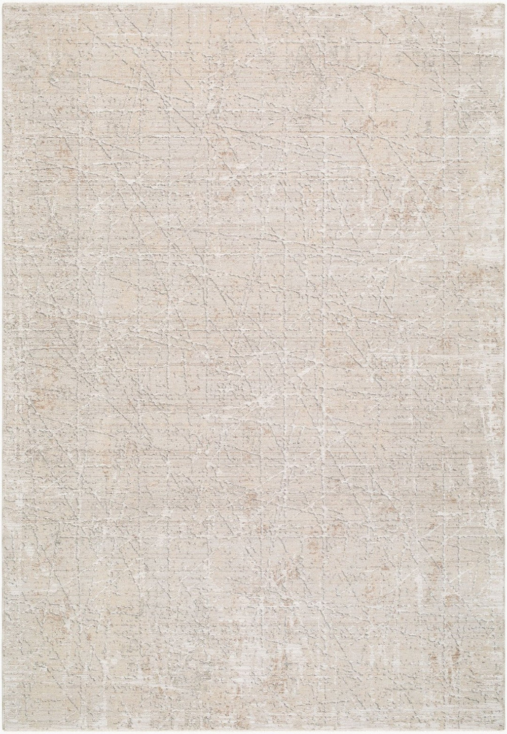 Livabliss Nathan Geometric Mid-century Modern Polyester Area Rug with Fringe for Living Rooms Cream, Light Be 9' x 12'2" NTH2300-9122