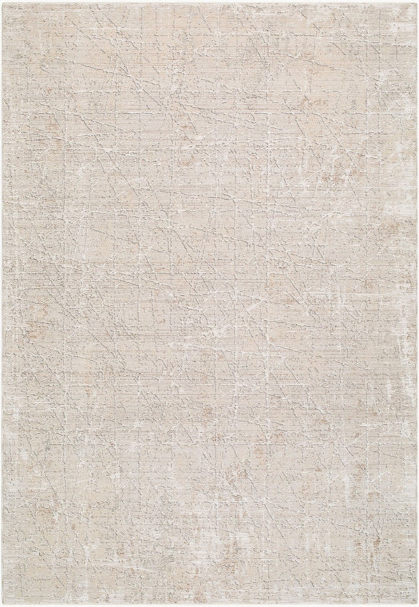 Livabliss Nathan Geometric Mid-century Modern Polyester Area Rug with Fringe for Living Rooms Cream, Light Be 9' x 12'2" NTH2300-9122