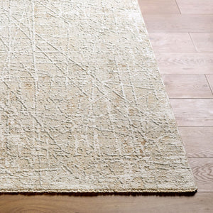 Livabliss Nathan Geometric Mid-century Modern Polyester Area Rug with Fringe for Living Rooms Cream, Light Be 9' x 12'2" NTH2300-9122