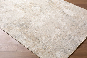 Livabliss Nathan Fringe Trimmed Mid-century Polyester Area Rug for Living Dining Rooms Cream, Light Br 2' x 2'11" NTH2303-2211