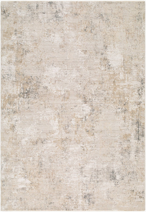 Livabliss Nathan Fringe Trimmed Mid-century Polyester Area Rug for Living Dining Rooms Cream, Light Br 2' x 2'11" NTH2303-2211