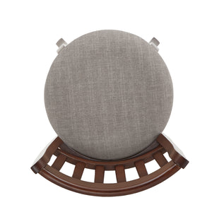 Homelegance By Top-Line Redford Linen High Back Swivel Counter Height Stool Brown Rubberwood