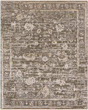 Notting Hill NTL-2301 8' x 10' Handmade Rug NTL2301-810  Dark Green, Light Brown, Gray, Tan, Light Gray, Dark Brown Surya