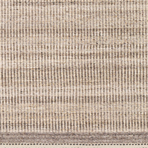 Livabliss Nottingham Handwoven Wool Jute Flatweave Rug with Fringe for Farmhouse Cottage Rooms Dark Brown, Med 5' x 7'6" NTM2300-576