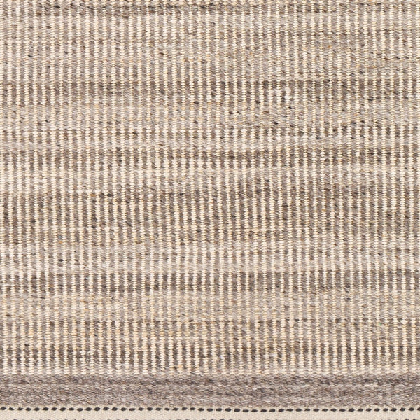 Livabliss Nottingham Handwoven Wool Jute Flatweave Rug with Fringe for Farmhouse Cottage Rooms Dark Brown, Med 5' x 7'6" NTM2300-576